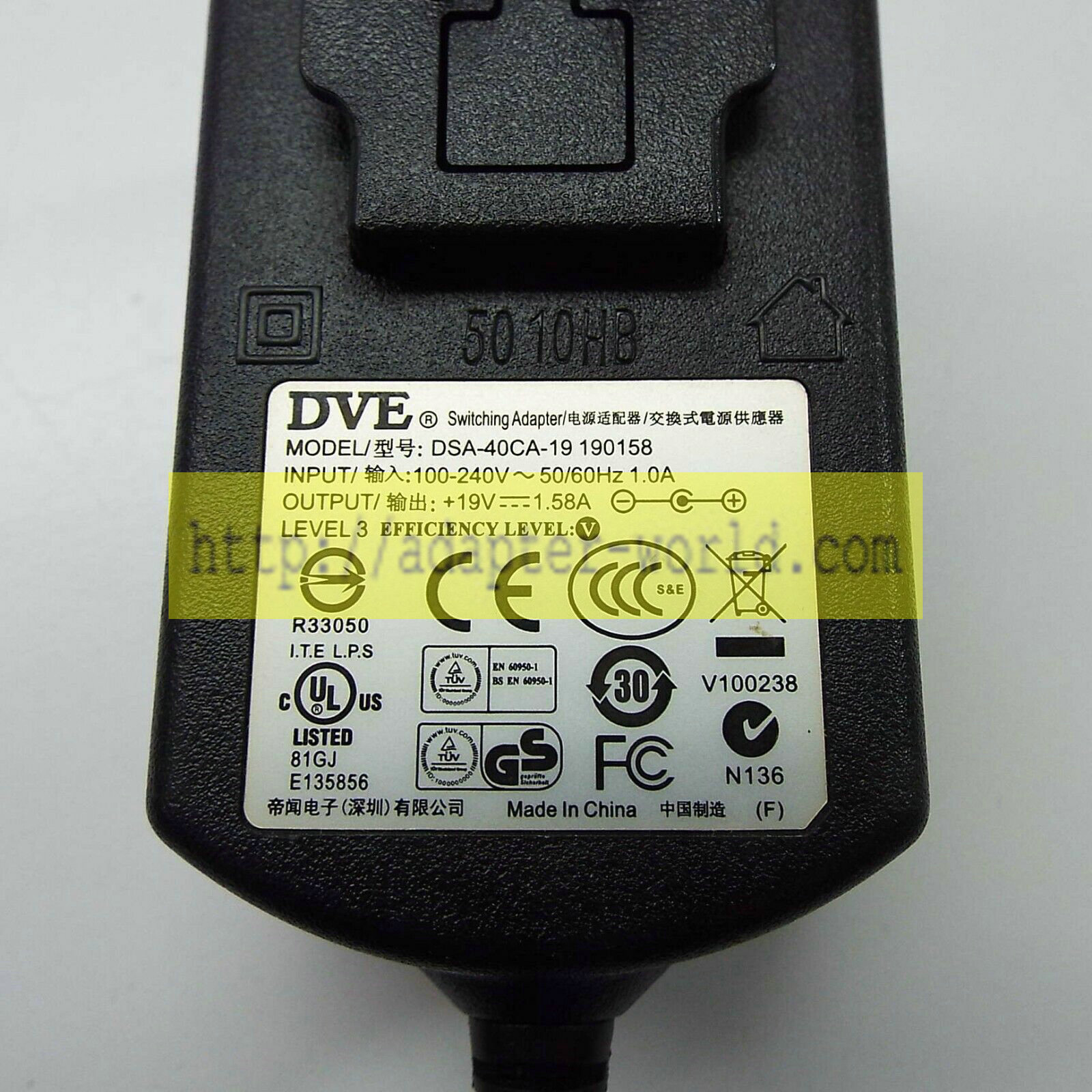 *Brand NEW*DSA-40CA-19 190158 DVE 19V 1.58A AC DC Adapter POWER SUPPLY
